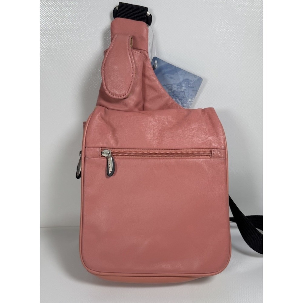 Travelon Crossbody Bag Purse Pink Travel Organizer Sling Adjustable Carry All